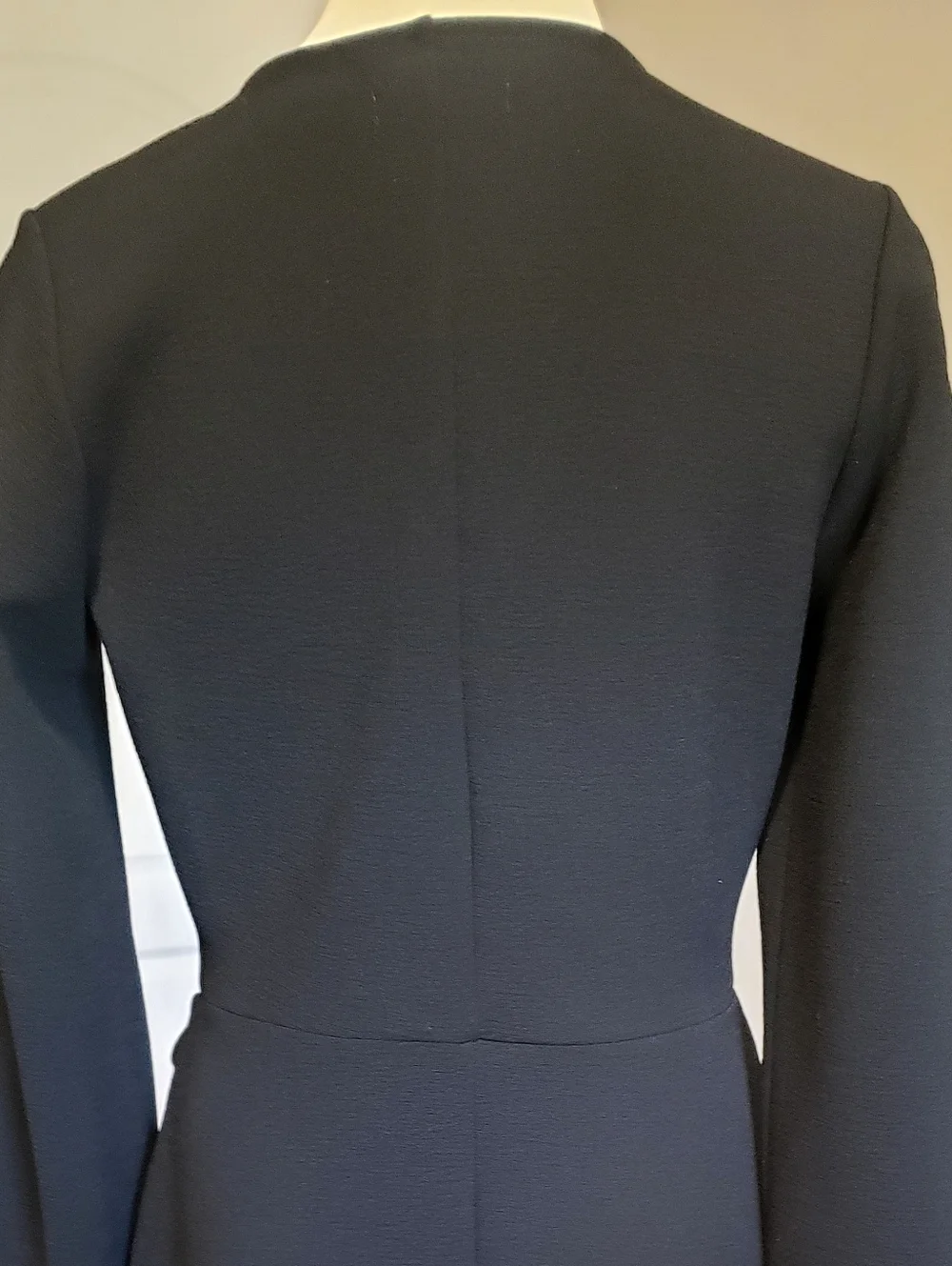 Madewell Womens Black Dress Texture & Thread Side Tie Wrap S Baloon Sleeve Chic